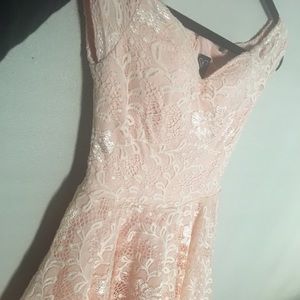 Beautiful Blush pink and flowery white dress!